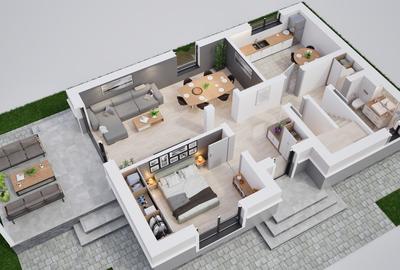 Locuință single 136 mp – compartimentare eficientă și design practic - 12