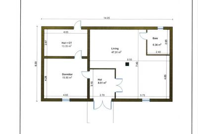 Casă cu 4 camere în Ceardac - 1