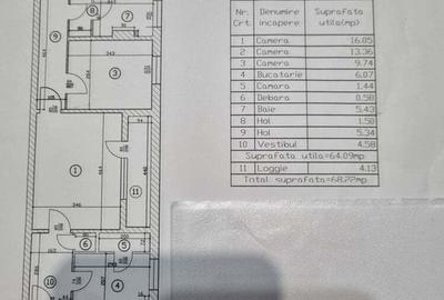 Apartament cu 3 camere semidecomandat în Titan - 1