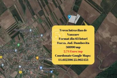 Darza-Teren intravilan format din 63 loturi-  36990 mp