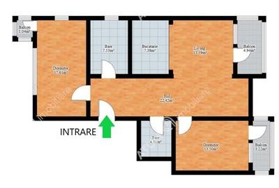 Apartament cu 3 camere decomandate 2 bai si 3 balcoane zona Strand - 9