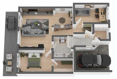 Apartament 3 camere, 68 mp + gradina 200 mp, Apahida - 3