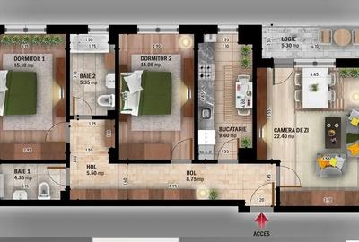 Apartament cu 3 camere decomandat în Theodor Pallady - 8