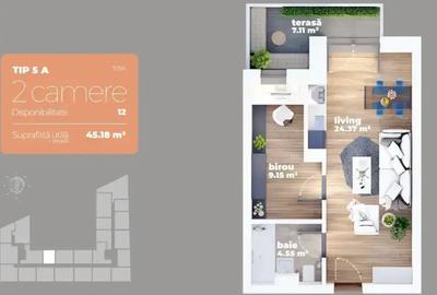 Garsoniera Dubla - Zona 1 Decembrie Auchan Titan - 2