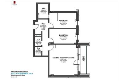 De vanzare apartament nou 3 camere semifinisat - 9