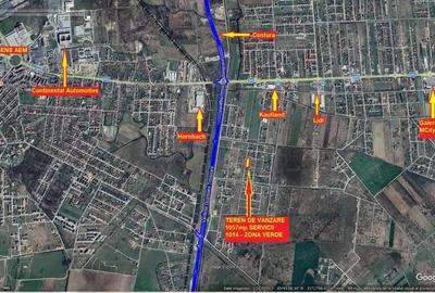 Teren comercial Mosnita, in spate la Kaufland - 1057 servicii, 1014 zona verde - 1