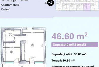 Apartament cu 2 camere în Central