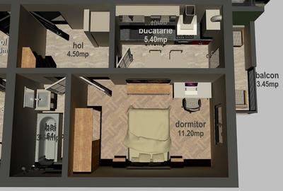 Apartament 1 camera | Loc de parcare inclus în pret  | Curte proprie 18 mp - 8