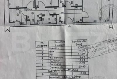 Apartament cu 3 camere decomandat în George Enescu - 2