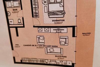 Apartament cu 2 camere decomandat în Central - 1