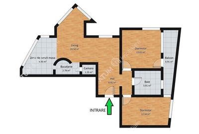 Apartament cu 3 camere si balcon in zona Tilisca din Sibiu - 9