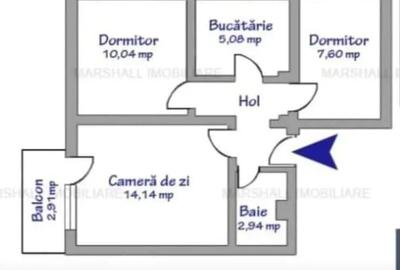 Apartament cu 3 camere decomandat în Central - 6