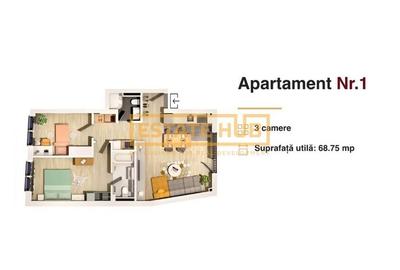 Apartament elegant de 3 camere, imobil nou, Central - 6
