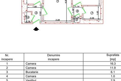 Apartament cu 2 camere semidecomandat, mobilat în Gara de Nord - 13