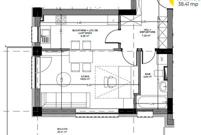 Garsonieră spațioasă cu terasă generoasă de 20 mp – Avantgarden3 Brașov, Faza V - 3