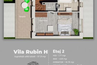 Casă cu 4 camere cu Teren 35 Mp în Ștefăneștii de Jos - 2