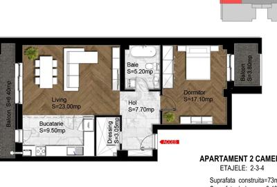 Apartament cu 2 camere decomandat în Străulești - 4
