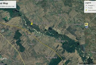 Vanzare teren mare pentru balastiera, judetul Arges aproape de A 1