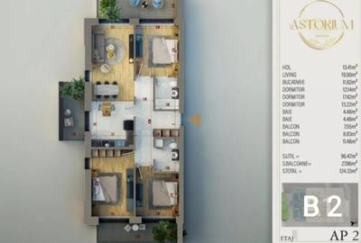 4CAM. IN COMPLEXUL ASTORIUM GARDEN,PROIECT FINALIZAT,MUTARE IMED.! - 2