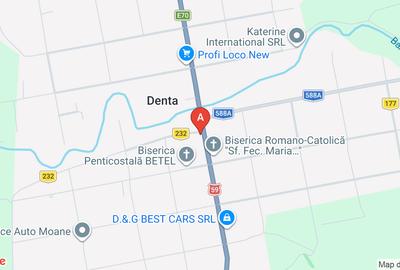 Teren Construcții intravilan de 1600 mp, în Denta - 1