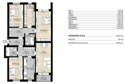 Apartament 4 Camere Pipera Decomandat Gradina 55mp Direct Dezvoltator - 3