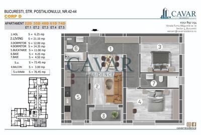 Apartament cu 3 camere decomandat, mobilat în Brâncoveanu - 4