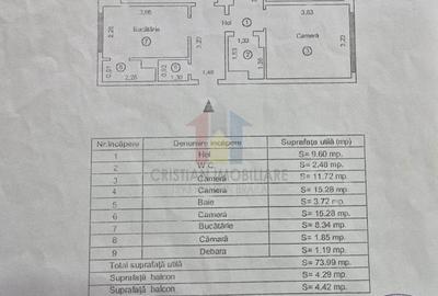 Apartament cu 3 camere decomandat în Gării - 11