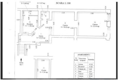 Apartament cu 2 camere semidecomandat în P-ța Maria