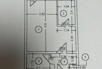 Garsonieră decomandată în Central