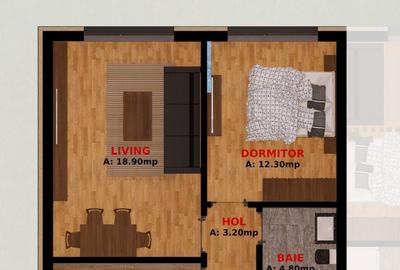 Apartament cu 2 camere decomandat în Dobroești - 3