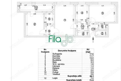 Apartament cu 3 camere semidecomandat în Baba Novac - 1
