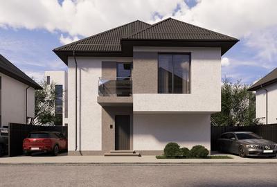 Casa individuala 5 camere in Complex  privat/3 bai / Mansarda/300 mp curte