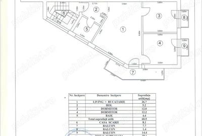 Casă cu 3 camere în Central