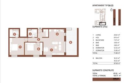 Apartament cu 3 camere semidecomandat în Barbu Văcărescu - 5