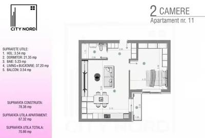 Apartament 2 camere , finisat lux, perfect pentru locuit ... - 8