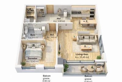 Apartament cu 2 camere în Ampoi 3