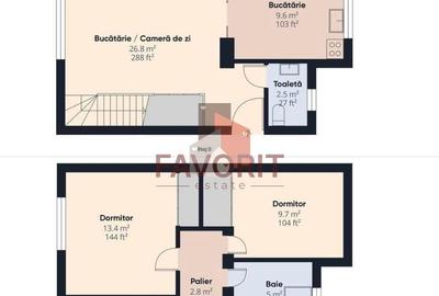 Duplex cu 3 camere cu Canalizare în Remetea Mare - 2