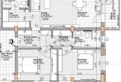 Apartament cu 3 camere decomandat în Cetății