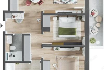 Apartament cu 2 camere decomandat în Iosia - 16
