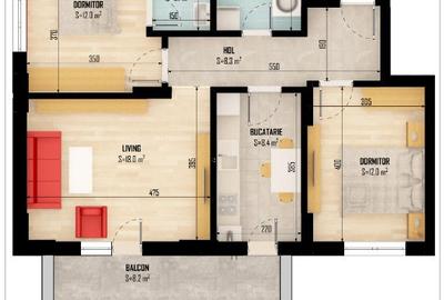 Apartament cu 3 camere decomandat în Central - 1