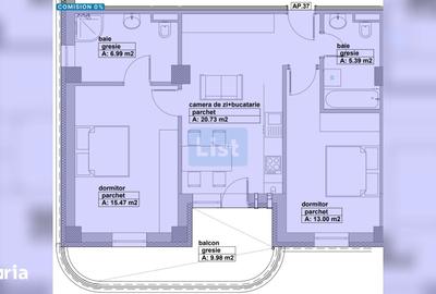 Apartament cu 3 camere în Vasile Alecsandri