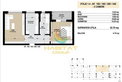 Apartament cu 2 camere decomandat în Berceni