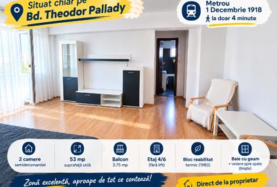 Apartament cu 2 camere semidecomandat în 1 Decembrie 1918