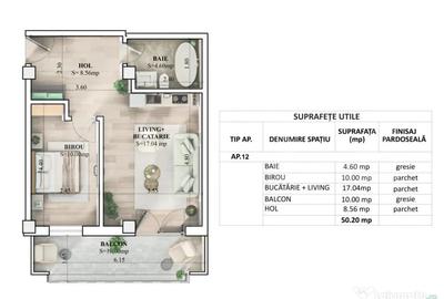 Apartament cu 2 camere în Central