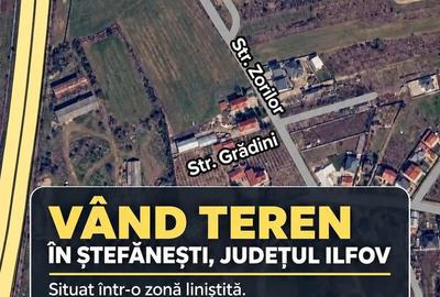 Teren de 2000 mp, în Ștefăneștii de Jos