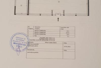 Spațiu comercial, de 664 mp, în Central