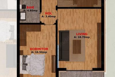 Apartament cu 2 camere decomandat în Fundeni - 1