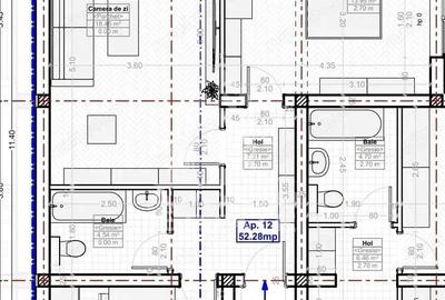 Apartament cu 2 camere, decomandat, etaj intermediar, zona Cl. Urseni - 3