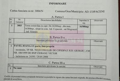 Teren în Copăceni