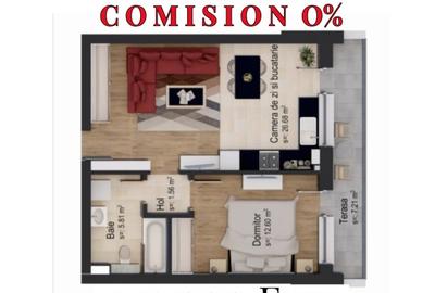 Comision O % | Apartament 2  camere | Finalizat 2024 | Loc de parcare si boxa - 1